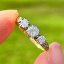 Vintage 18ct Yellow Gold and Platinum Diamond Trilogy Ring (0.62ct)
