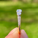 Vintage 18ct Yellow Gold and Platinum Diamond Trilogy Ring (0.62ct)