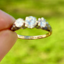 Vintage 18ct Yellow Gold and Platinum Diamond Trilogy Ring (0.62ct)