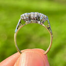 Vintage 18ct Yellow Gold and Platinum Diamond Trilogy Ring (0.62ct)