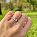 Vintage 18ct White Gold and Platinum Diamond Trilogy Ring (1.21ct)