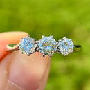 Vintage 18ct White Gold and Platinum Diamond Trilogy Ring (1.21ct)