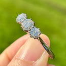 Vintage 18ct White Gold and Platinum Diamond Trilogy Ring (1.21ct)