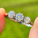 Vintage 18ct White Gold and Platinum Diamond Trilogy Ring (1.21ct)