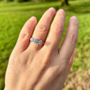 Vintage 18ct White Gold and Platinum Diamond Trilogy Ring (1.21ct)