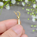 Vintage 1990s Cultured Pearl & Diamond 9ct Yellow Gold Pendant with Open Bale