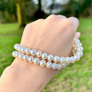 Vintage Cultured Pearl Necklace With 9ct Yellow Gold Clasp (7-7.5mm)