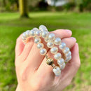 Vintage Cultured Pearl Necklace With 9ct Yellow Gold Clasp (7-7.5mm)