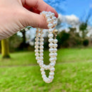 Vintage Cultured Pearl Necklace With 9ct Yellow Gold Clasp