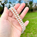 Vintage Cultured Pearl Necklace With 9ct Yellow Gold Clasp