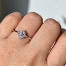 18ct White Gold Diamond Daisy Cluster Ring, Vintage-Inspired (Approx. 0.27ct)