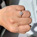 18ct White Gold Diamond Daisy Cluster Ring, Vintage-Inspired (Approx. 0.27ct)