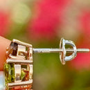Cultured Pearl, Smoky Quartz, Peridot & Citrine 14ct Rose Gold Earrings Earrings