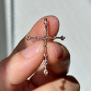 Diamond Set Cross Pendant in 18ct White Gold (Approx. 0.44ct)