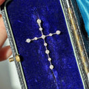 Diamond Set Cross Pendant in 18ct White Gold (Approx. 0.44ct)