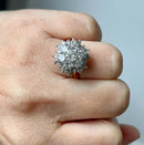 Vintage 1970s Diamond Daisy Cluster Ring in 18ct Yellow Gold (Approx. 2.25cts)