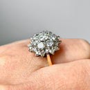 Vintage 1970s Diamond Daisy Cluster Ring in 18ct Yellow Gold (Approx. 2.25cts)