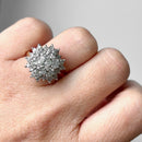 Vintage 1970s Diamond Daisy Cluster Ring in 18ct Yellow Gold (Approx. 2.25cts)