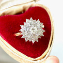 Vintage 1970s Diamond Daisy Cluster Ring in 18ct Yellow Gold (Approx. 2.25cts)
