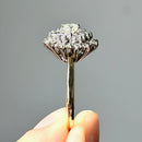 Vintage 1970s Diamond Daisy Cluster Ring in 18ct Yellow Gold (Approx. 2.25cts)
