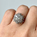 Vintage 1970s Diamond Daisy Cluster Ring in 18ct Yellow Gold (Approx. 2.25cts)