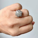 Vintage 1970s Diamond Daisy Cluster Ring in 18ct Yellow Gold (Approx. 2.25cts)