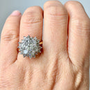 Vintage 1970s Diamond Daisy Cluster Ring in 18ct Yellow Gold (Approx. 2.25cts)