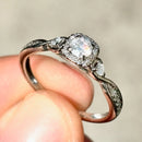 H. Samuel (Discontinued) 0.33ct Diamond Twist Ring in 9ct White Gold