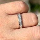 18ct White Gold Princess Cut Diamond Channel Set Half Eternity Ring 0.52ct