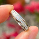 18ct White Gold Princess Cut Diamond Channel Set Half Eternity Ring 0.52ct