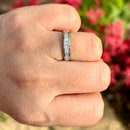 18ct White Gold Princess Cut Diamond Channel Set Half Eternity Ring 0.52ct