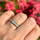18ct White Gold Princess Cut Diamond Channel Set Half Eternity Ring 0.52ct