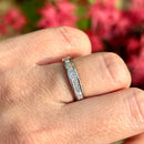 18ct White Gold Princess Cut Diamond Channel Set Half Eternity Ring 0.52ct