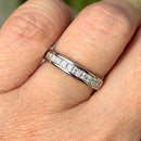18ct White Gold Princess Cut Diamond Channel Set Half Eternity Ring 0.52ct
