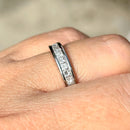 18ct White Gold Princess Cut Diamond Channel Set Half Eternity Ring 0.52ct