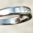 18ct White Gold Princess Cut Diamond Channel Set Half Eternity Ring 0.52ct