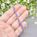 Tanzanite Trillion Cut Sterling Silver Tennis Bracelet