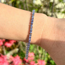 Tanzanite Sterling Silver Tennis Bracelet