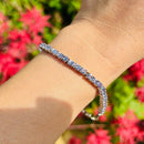 Tanzanite Sterling Silver Tennis Bracelet
