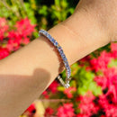 Tanzanite Sterling Silver Tennis Bracelet