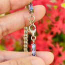 Tanzanite Sterling Silver Tennis Bracelet