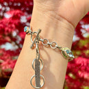 Sky Blue Topaz Sterling Silver Bracelet (Adjustable Length)