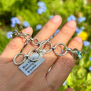 Sky Blue Topaz Sterling Silver Bracelet (Adjustable Length)