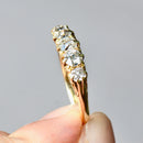 Antique Old Mine Cut Diamond Half Hoop Engagement Ring in 18ct Yellow Gold (Approx. 1.06ct)