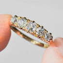 Antique Old Mine Cut Diamond Half Hoop Engagement Ring in 18ct Yellow Gold (Approx. 1.06ct)
