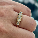 Antique Old Mine Cut Diamond Half Hoop Engagement Ring in 18ct Yellow Gold (Approx. 1.06ct)