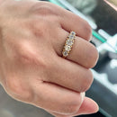 Antique Old Mine Cut Diamond Half Hoop Engagement Ring in 18ct Yellow Gold (Approx. 1.06ct)