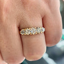 Antique Old Mine Cut Diamond Half Hoop Engagement Ring in 18ct Yellow Gold (Approx. 1.06ct)