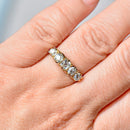 Antique Old Mine Cut Diamond Half Hoop Engagement Ring in 18ct Yellow Gold (Approx. 1.06ct)