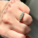 Antique Old Mine Cut Diamond Half Hoop Engagement Ring in 18ct Yellow Gold (Approx. 1.06ct)